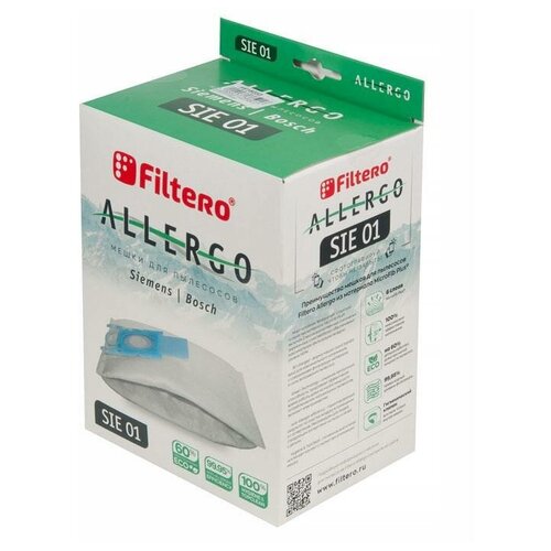 мешки для промышленных пылесосов bosch hitachi filtero 5 штук Бытовая Техника / Мешки для пылесосов Siemens, Bosch, Filtero Allergo SIE 01, (4 штуки)