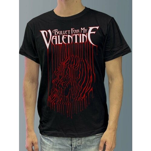 фото Футболка мужская черная из хлопка с dtf рисунком музыка bullet for my valentine - 1252 будь на стиле