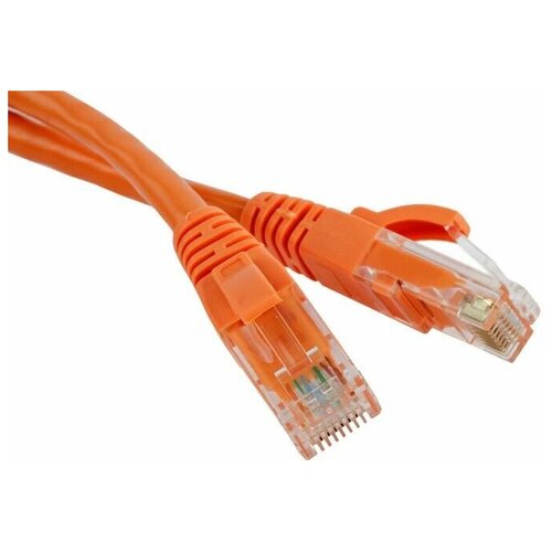 кабель патч корд u utp 5e кат 1м lanmaster lan pc45 u5e 1 0 gn rj45 rj45 4 пары зеленый lszh Патч-корд RJ45 - RJ45, 4 пары, UTP, категория 5е, 1 м, оранж, LSZH, LANMASTER LAN-PC45/U5E-1.0-OR