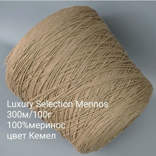 фото Пряжа итальянская бобинная , 300м/100г, меринос 100%, гребенной luxury selection merinos