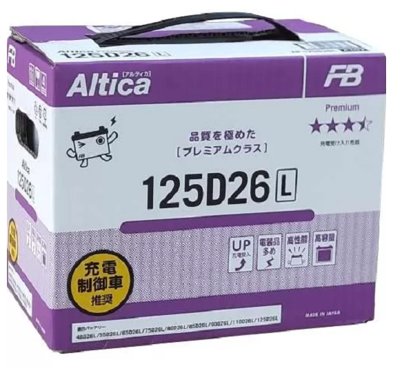 Аккумулятор автомобильный FB Altica Premium 6СТ-85 обр. (125D26L) 261x173x225