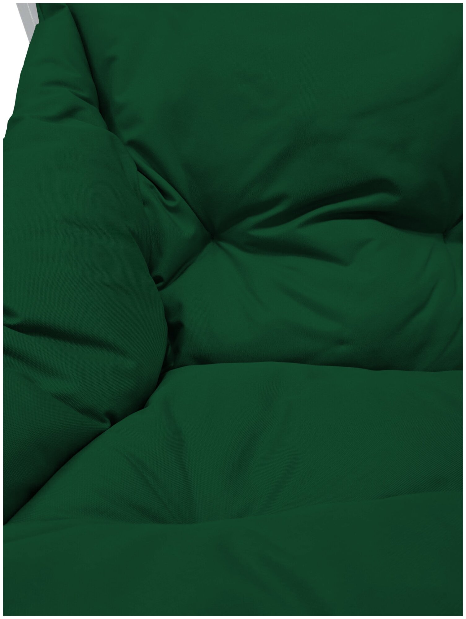Кресло белое M-Group Чил 12360104, зеленая подушка - фотография № 4