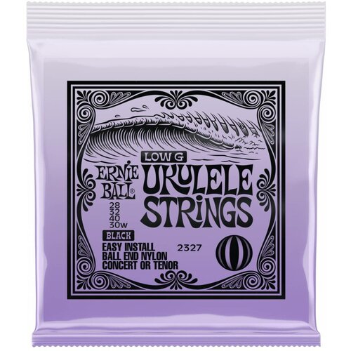 Струны для укулеле ERNIE BALL 2327 Ball end Black Nylon Wound G