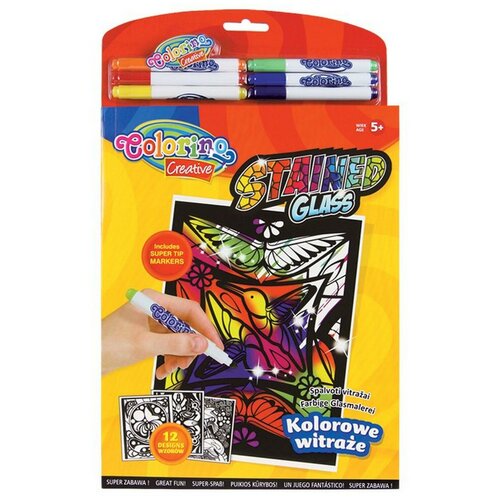 фото Набор для детского творчества "альбом для витража+фломастеры colorino 6 цветов" cl31912ptr