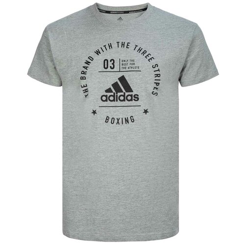 Футболка The Brand With The Three Stripes T-Shirt Boxing серо-черная (размер S)