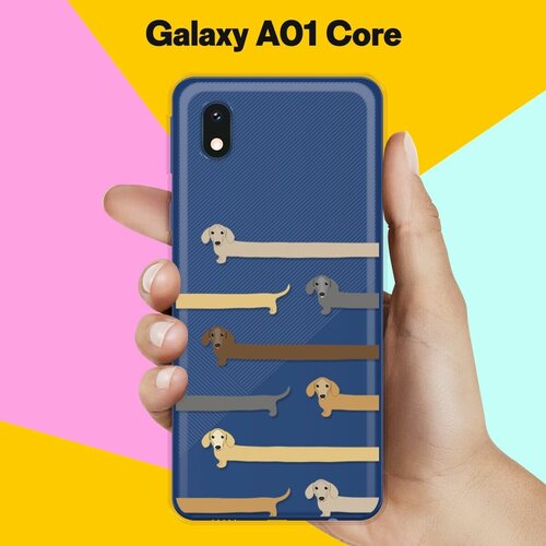 Силиконовый чехол Длинные Таксы на Samsung Galaxy A01 Core силиконовый чехол длинные таксы на samsung galaxy a20