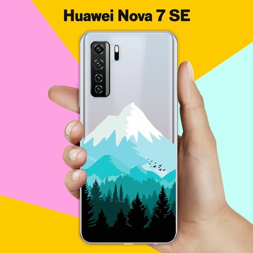 Силиконовый чехол Снежные горы на Huawei Nova 7 SE силиконовый чехол горы и планеты на huawei nova 7 se