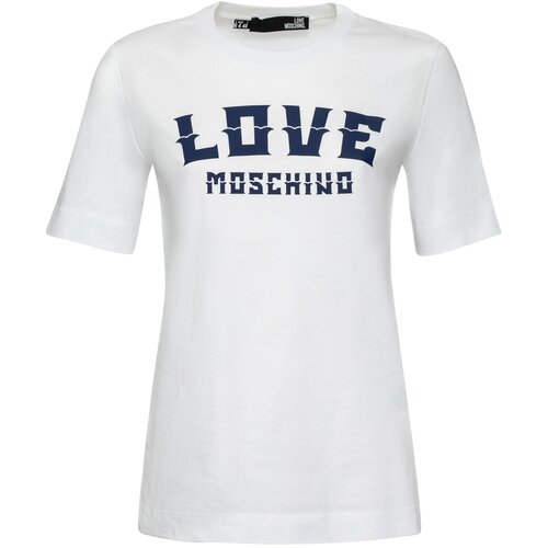 фото Футболка love moschino, хлопок, размер 44, белый