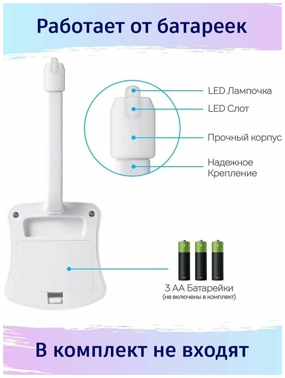 Подсветка для унитаза с датчиком движения/Светильник для туалета/Ночник в домашний туалет - фотография № 8