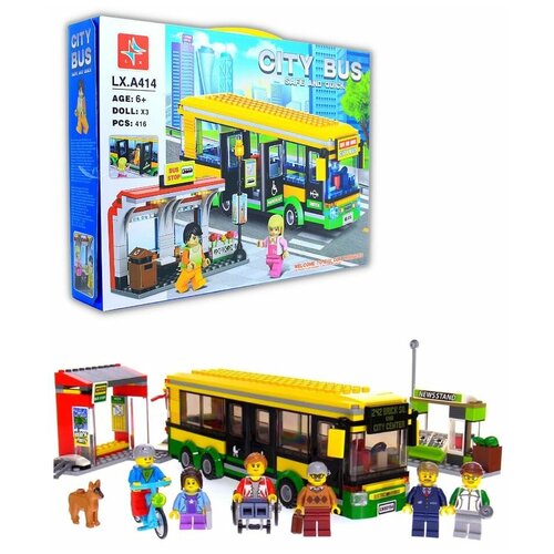 Конструктор Сити игрушка Городской автобус для детей. 416 деталей