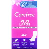 Ежедневные женские прокладки Carefree Plus Large (36 шт) легкий аромат, 3 капли, ежедневки Кефри