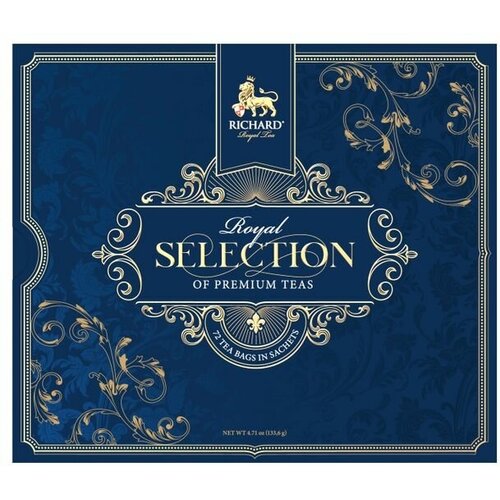 Упаковка из 8 пачек Чай Richard Ассорти Royal Selection of Premium Teas 1.8гх72 саше