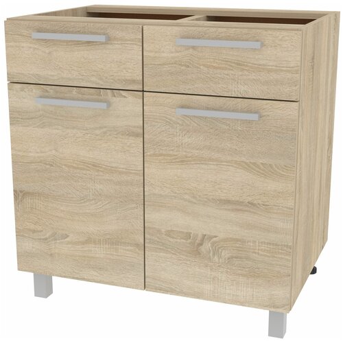 Стол 800 - 2 ящика без столешницы сонома