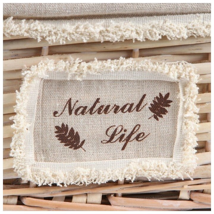 Корзина стеллажная "Natural Life", Д340 Ш250 В150, натуральный - фотография № 5