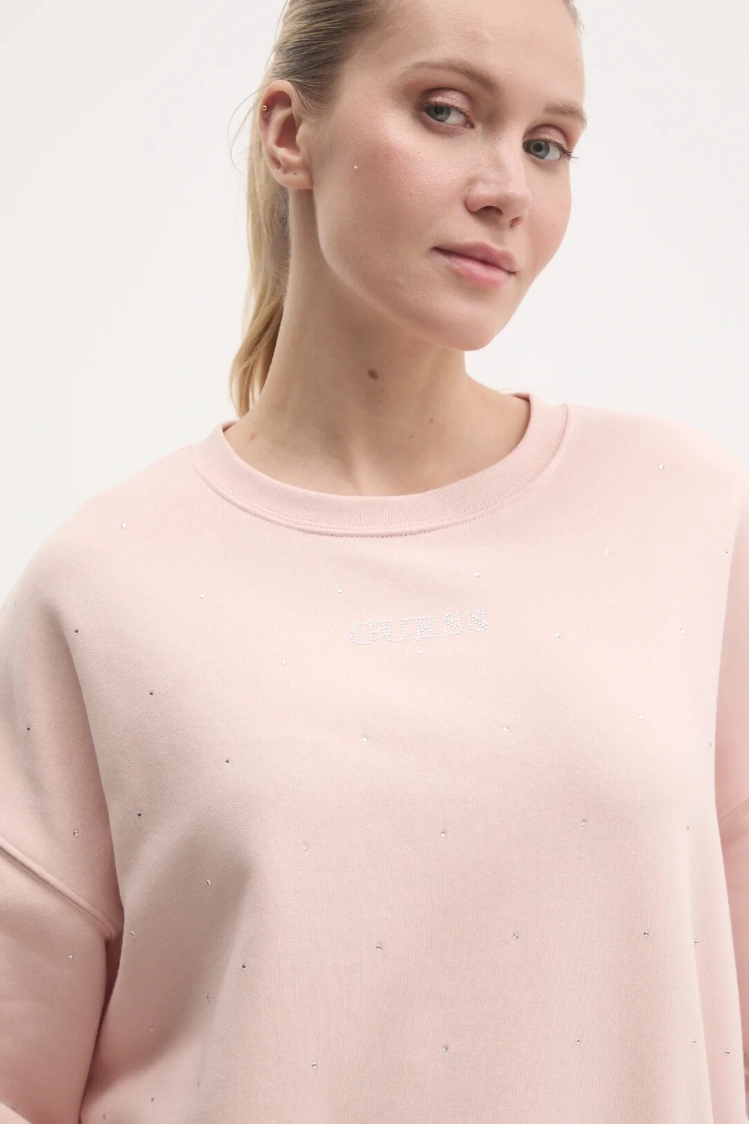 Свитшот GUESS, размер XL, , розовый — фото 1