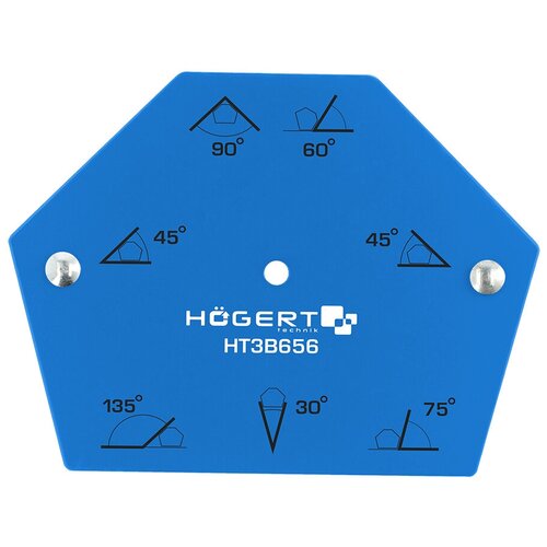 Шестигранный магнитный угольник для сварочных работ усилие 225кг HOGERT 690₽