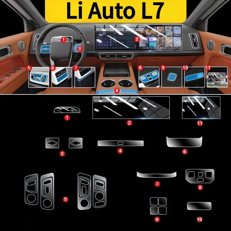 Защитная пленка Li Auto L7, Left Hand Drive