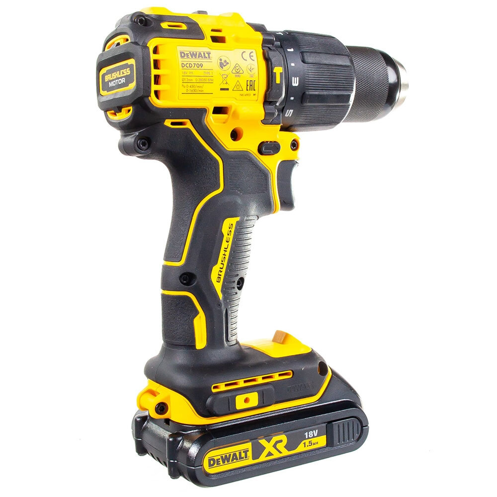 Аккумуляторная дрель-шуруповерт DeWalt DCD709P2T-QW - фото №16