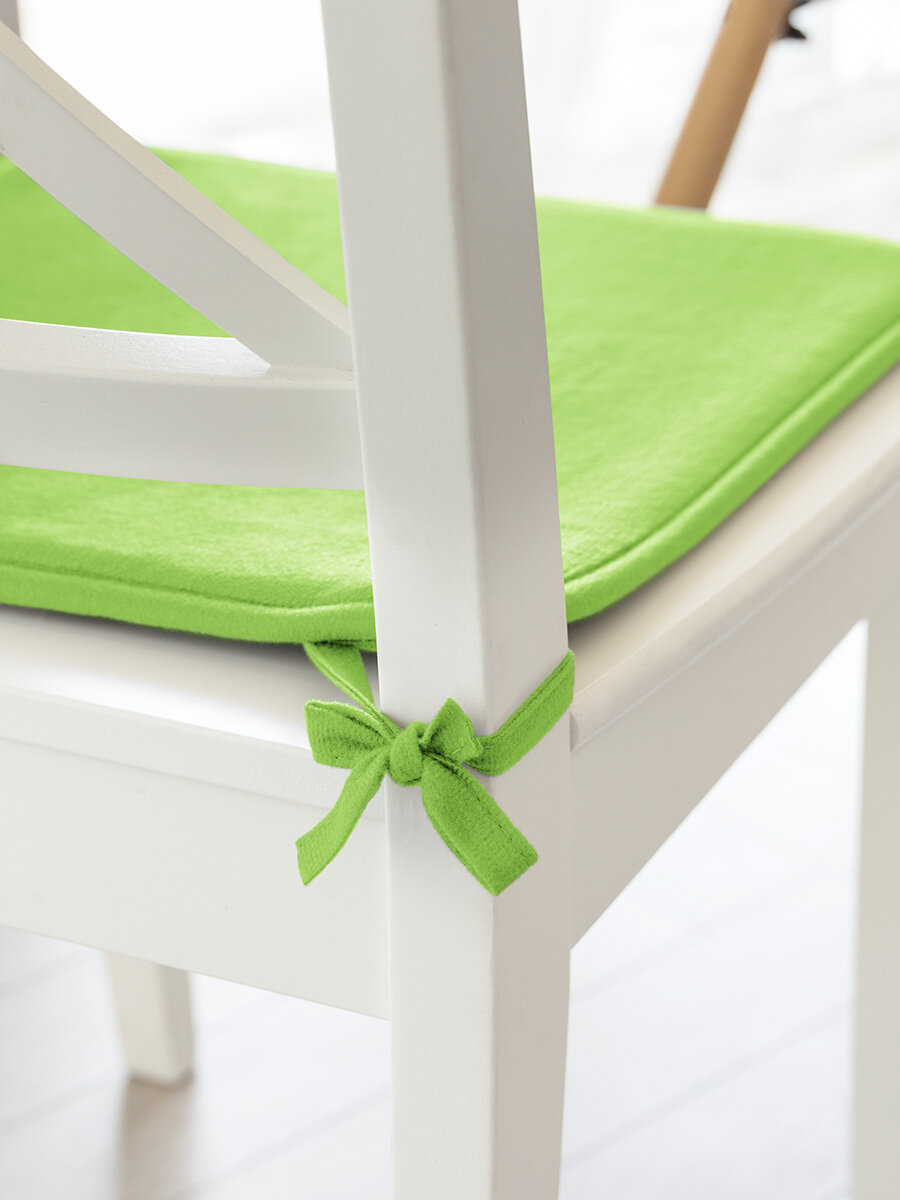 Подушка на стул DeNASTIA 40х35х38см, цвет зелёный P111123 - фотография № 2