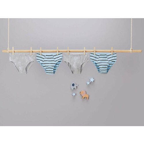 фото Плавки lupilu, 4 шт., размер 86/92(12-24), голубой, серый