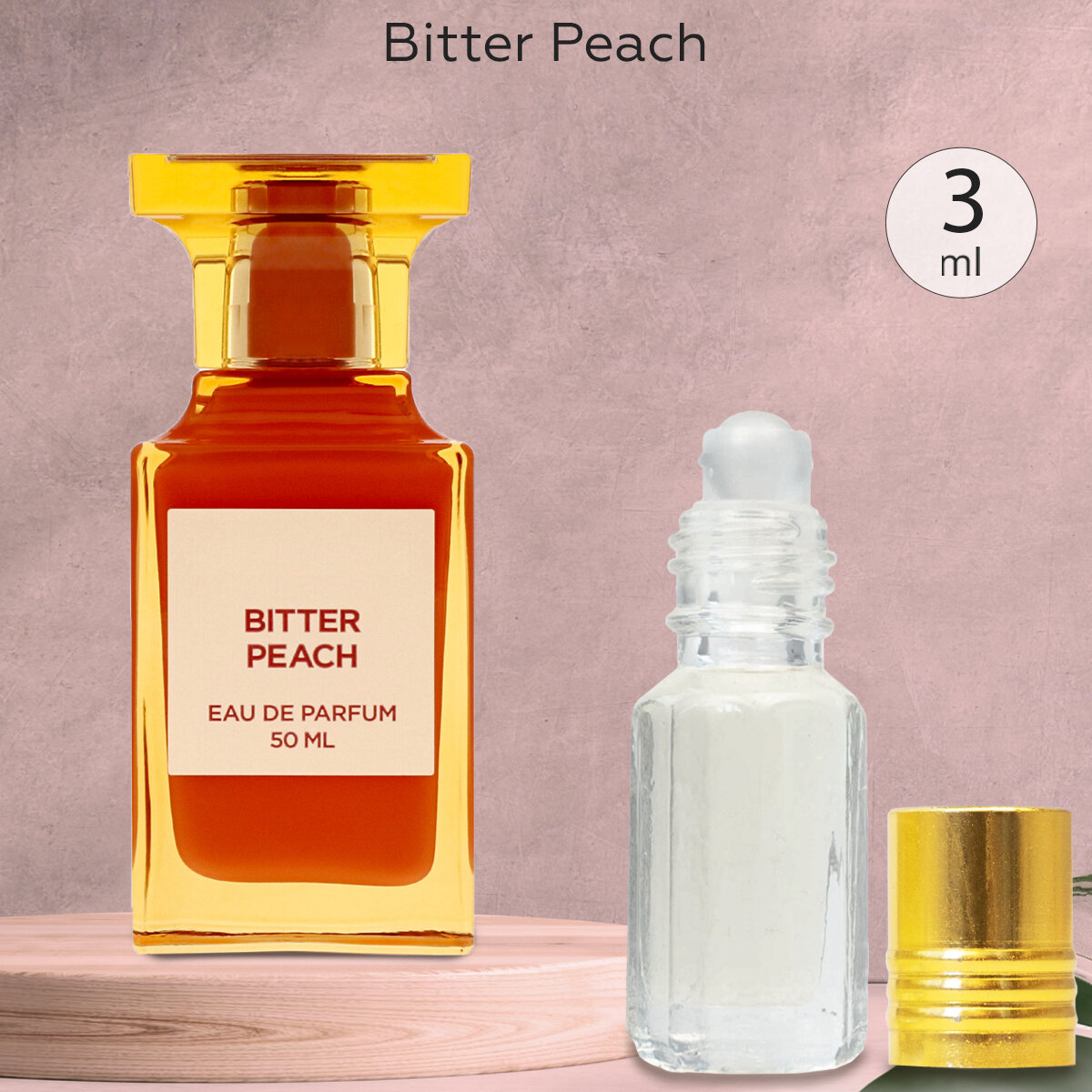 Gratus Parfum Bitter Peach духи унисекс масляные 3 мл (масло) + подарок