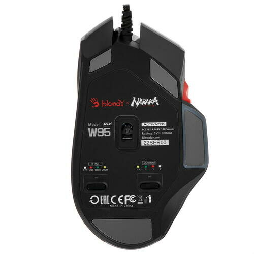 Мышь проводная A4Tech Bloody L65 Max черный/фиолетовый оптическая (12000dpi) USB