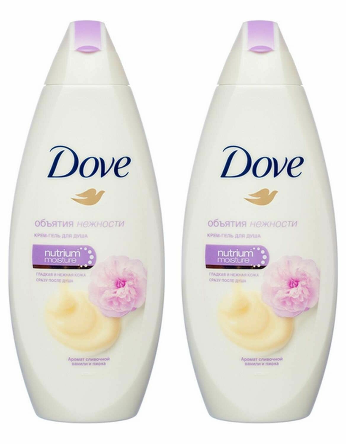 Dove Гель для душа Сливочная ваниль и пион, 250 мл, 2 шт