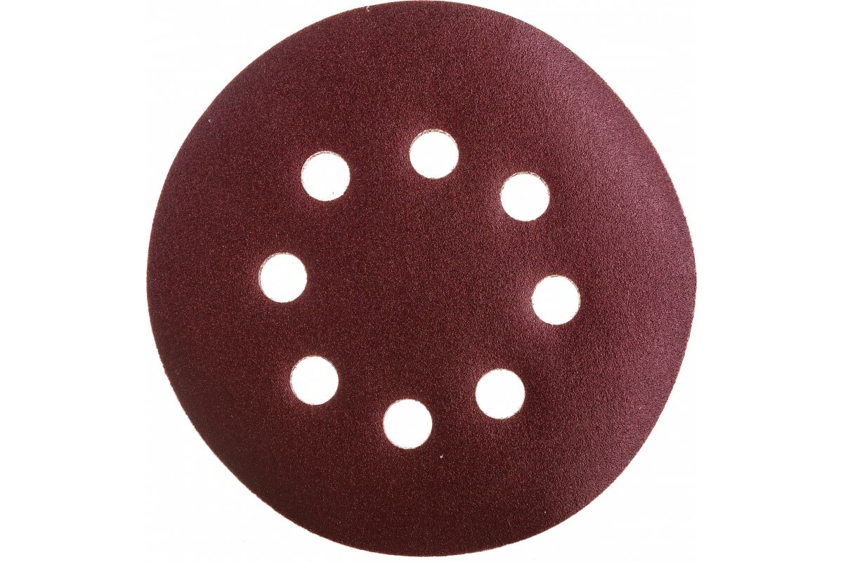 Круг абразивный, 125мм - зерно 240, для липучки с отверстиями, 5 штук, "росомаха"
