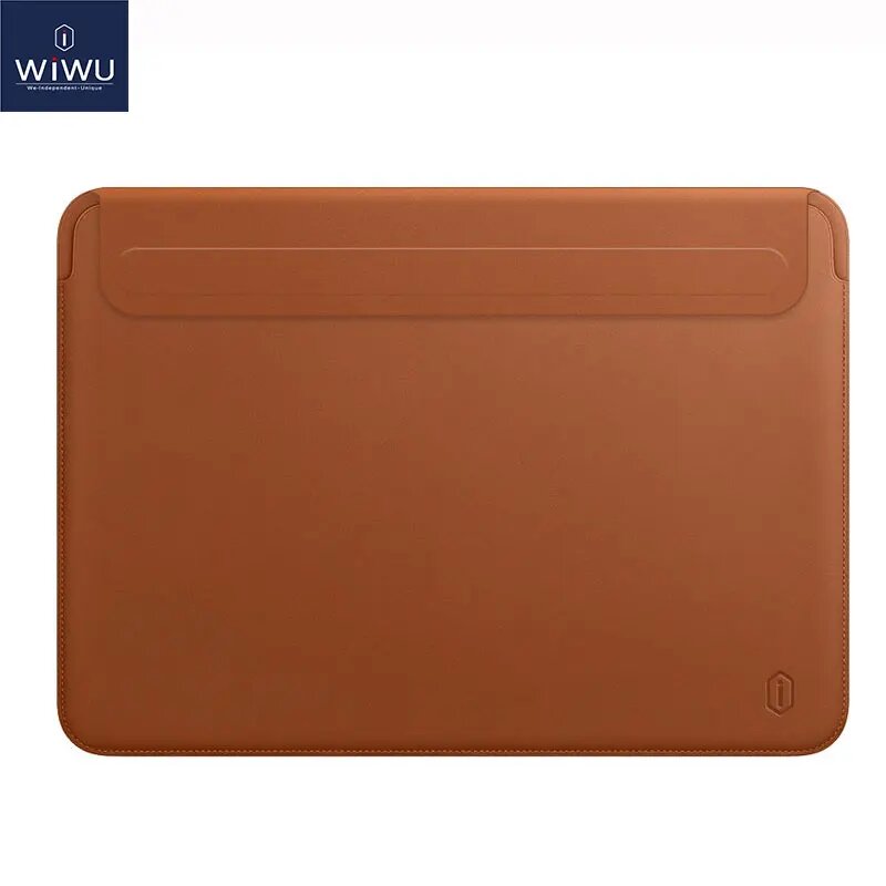 Чехол WIWU из искусственной кожи для MacBook, 6 цветов, Brown, Air 13.6 M3 M2