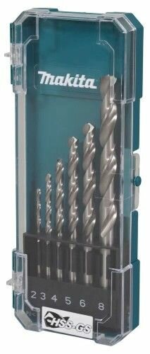 фото Набор сверл по металлу HSS-GS , 6 шт. (2,3,4,5,6,8 мм) Makita D-78346 в боксе