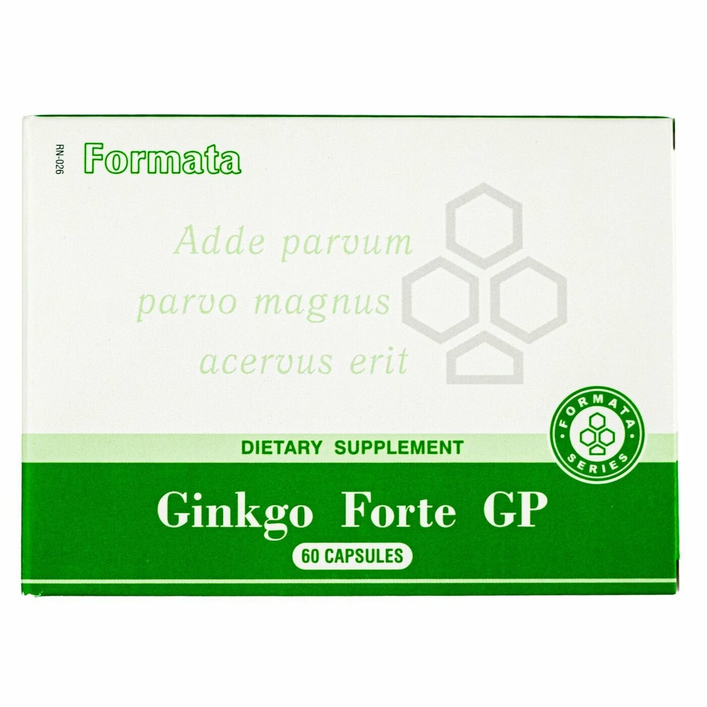 Ginkgo Forte GP Santegra. Гинкго билоба 80 мг, 60 капсул. Готу Кола 150 мг. Для памяти и внимания.