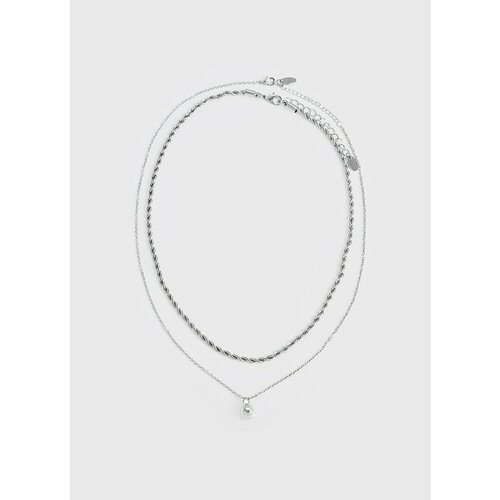 Комплект бижутерии OSTIN колье цепь подвеска серебряный 699₽