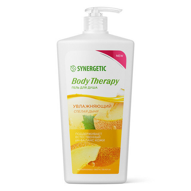 Гель для душа SYNERGETIC Body Therapy Спелая дыня 900мл