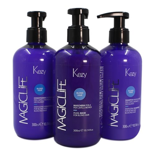 Набор для светлых и обесцвеченных волос Magic Life Blond Hair Kezy шампунь 300 мл кондиционер 300 мл маска 300 мл 2621₽