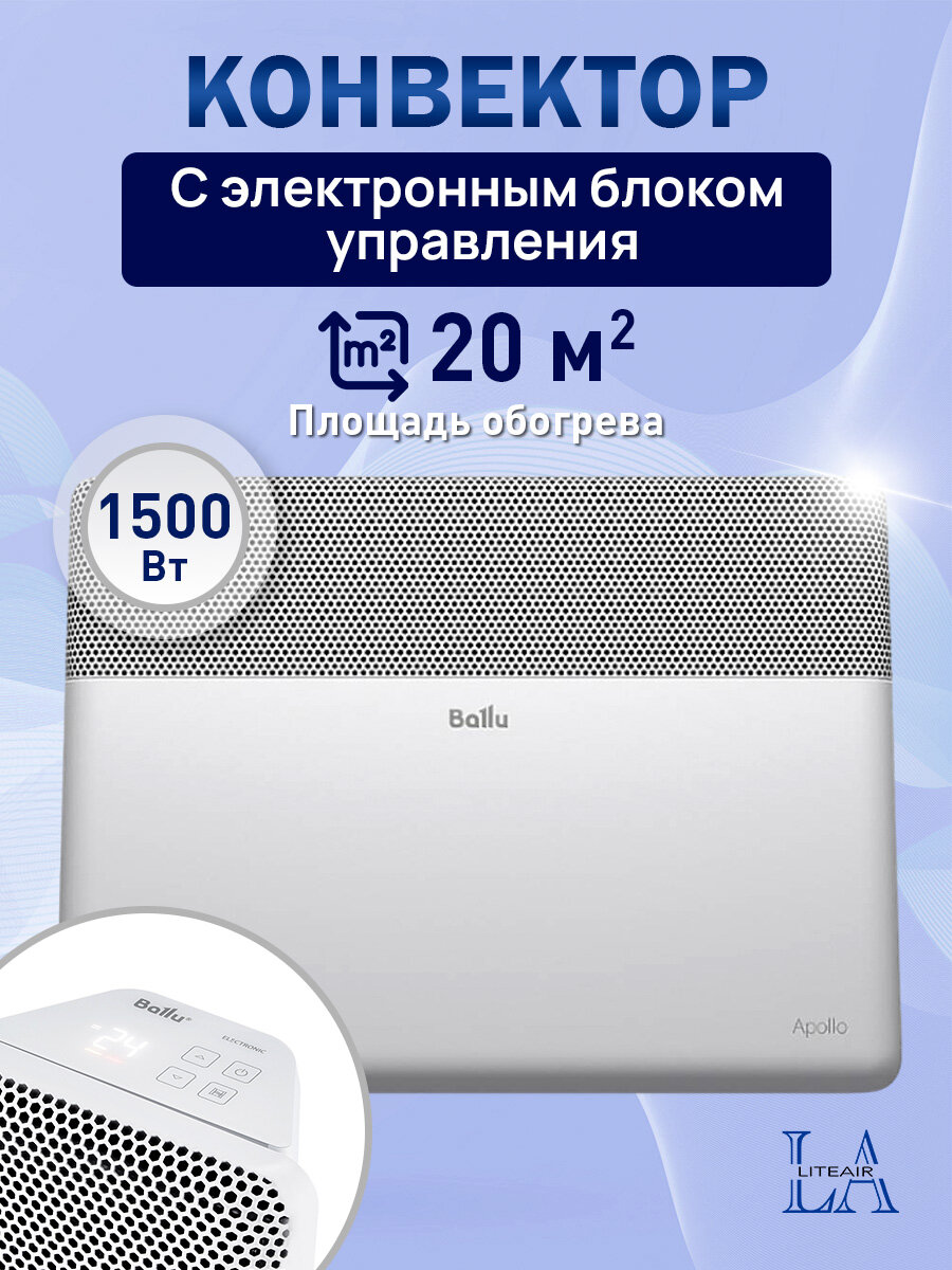Конвектор электрический Ballu Apollo Transformer BEC/AT-1500-4E