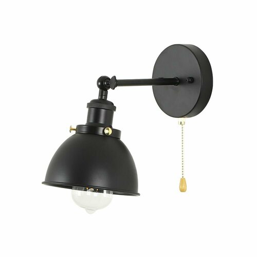 Настенный светильник бра с выключателем Maple Lamp WL-19-BLACK, черный, E27