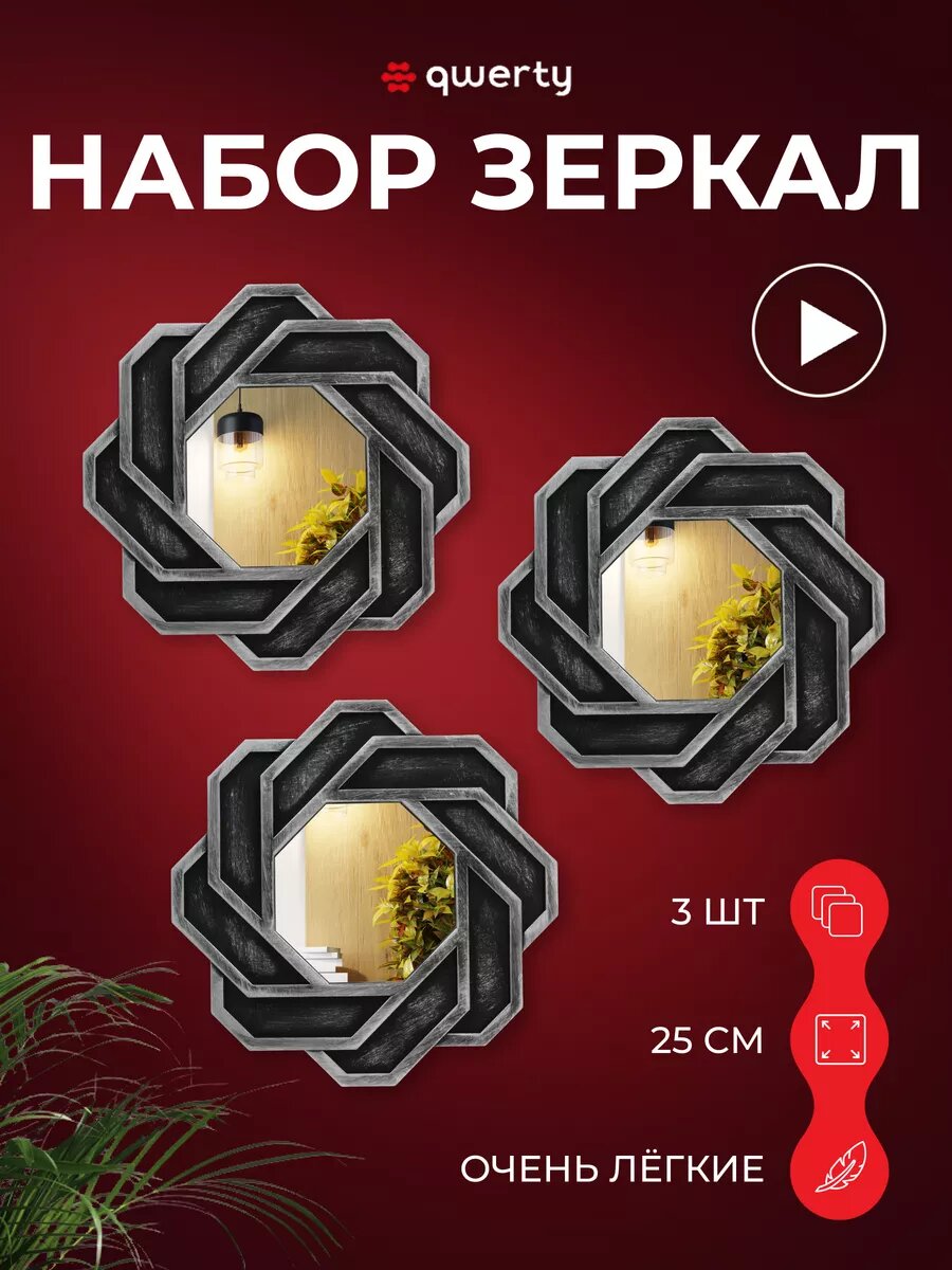 Комплект декоративных зеркал 