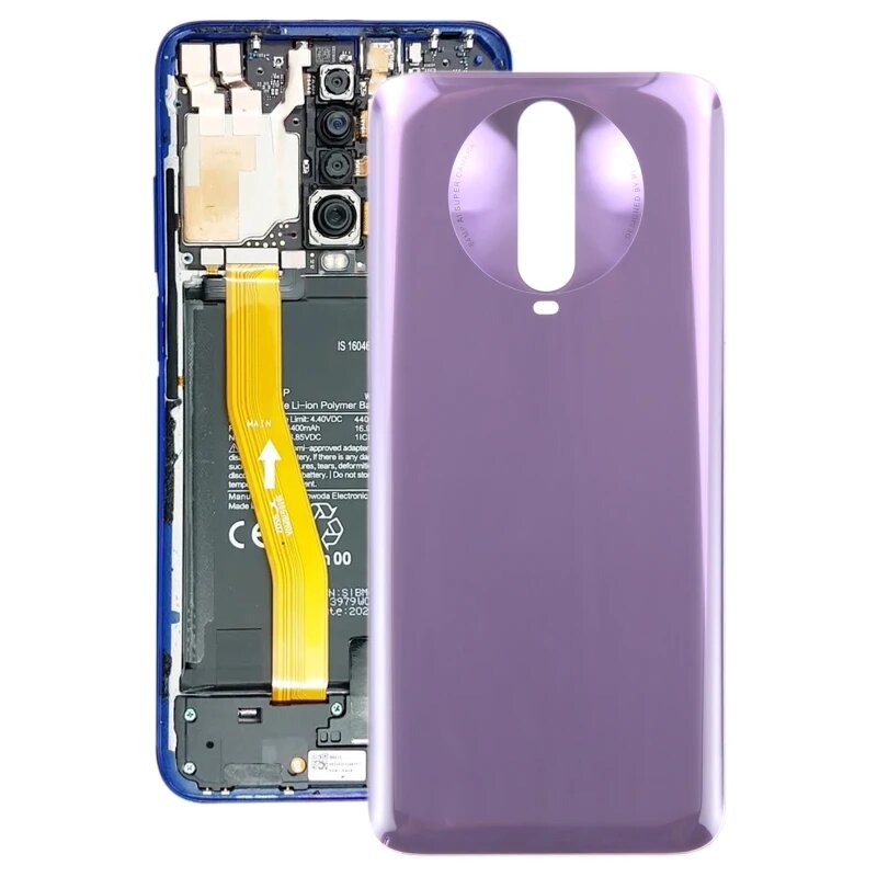 Задняя крышка со стеклянной батареей для Xiaomi Poco X2 OEM, Фиолетовый