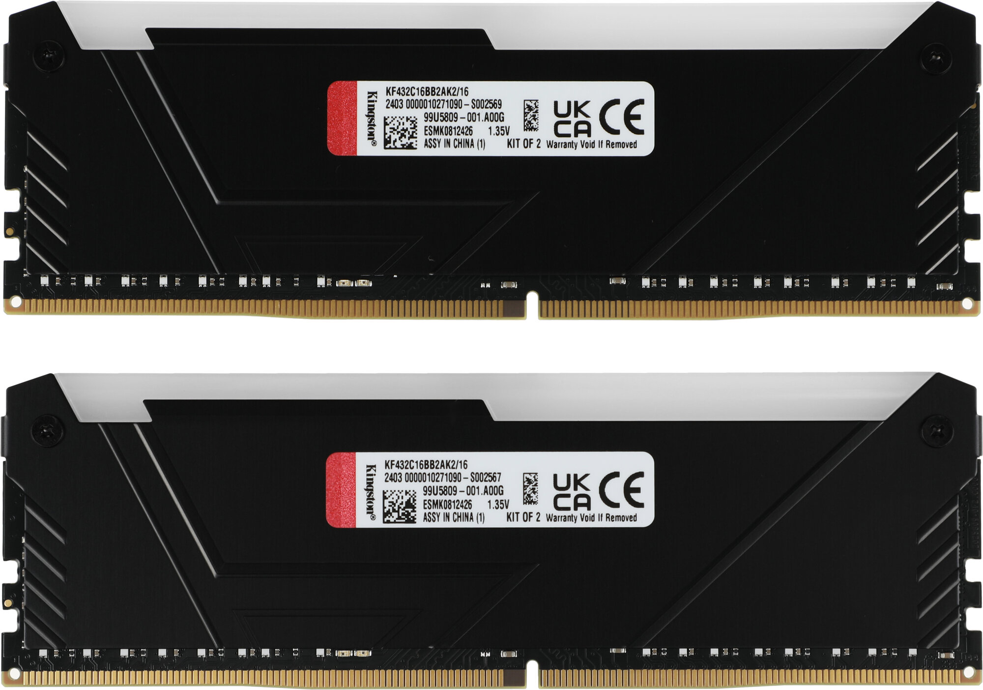 Оперативная память Kingston Fury Beast KF432C16BB2AK2/16 DDR4 - 2x 8ГБ 3200МГц, DIMM, Ret — фото 1