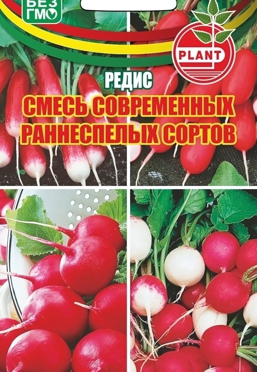 Семена редиса смесь современных ранних сортов 2г без ГМО для дачи