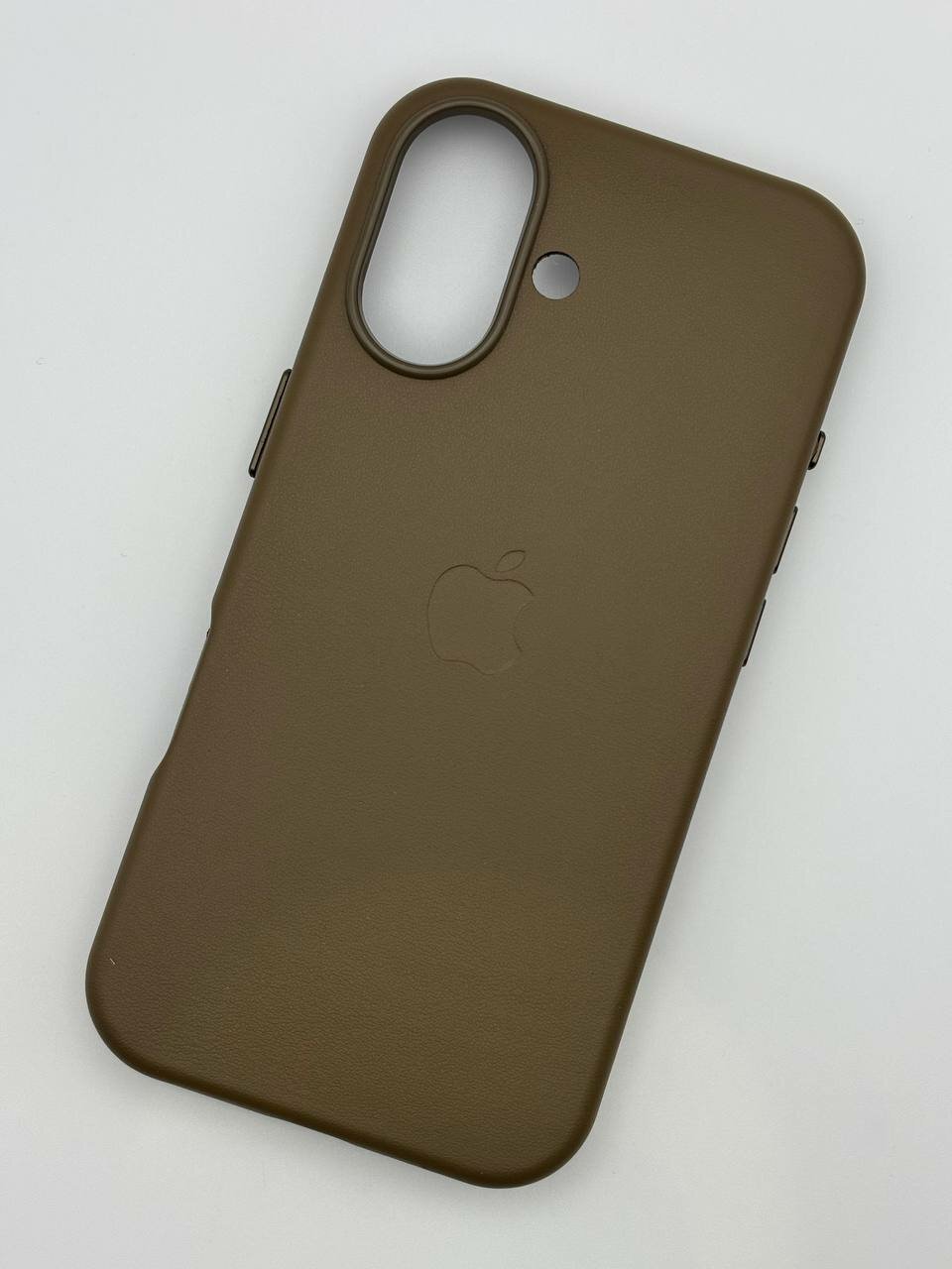 Чехол-накладка кожаный Leather Case с MagSafe на iPhone 16-Taupe — фото 1