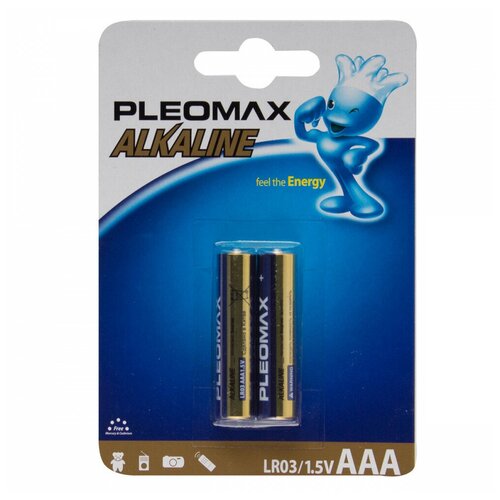 Батарейка Pleomax Alkaline LR03 (AAA), в упаковке: 2 шт.
