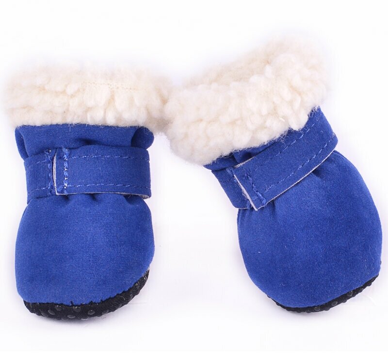 Ботиночки для собак мелких пород Arnydog "Угги" синие, M (4,5*4,0 см) - фотография № 2