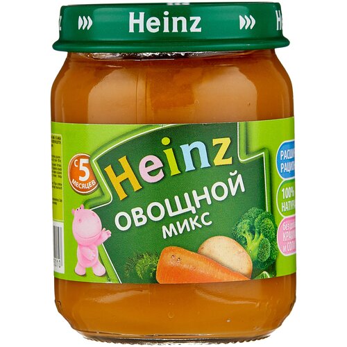 Пюре Heinz овощной микс 120г с 5 месяцев, 12шт