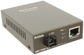 D-Link Сетевое оборудование DMC-F20SC-BXD B1A WDM медиаконвертер с 1 портом 10 100Base-TX и 1 портом 100Base-FX с разъемом SC ТХ: 1550 нм; RX: 1310