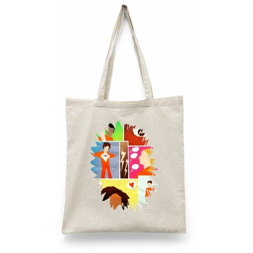 фото Сумка-шоппер унисекс каждому своё "сериал/отбросы/misfits" черная