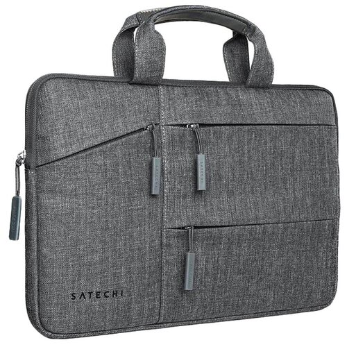 Сумка для ноутбука Satechi Water-Resistant Laptop Carrying Case with Pockets до 13 дюймов (серый) vaschy vintage water resistant canvas briefcase 14 inch laptop messenger bag for men