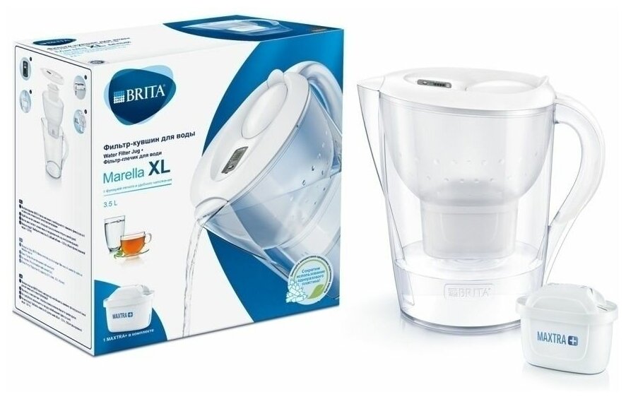 Фильтр кувшин для воды BRITA Marella XL 3,5л Брита - фотография № 2