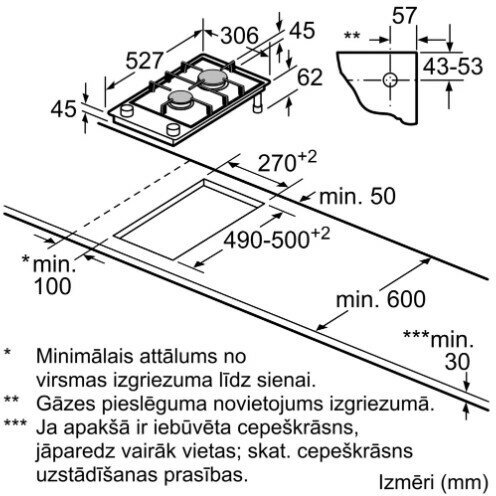 Газовая варочная поверхность Bosch PRB3A6B70 черный - фото №6