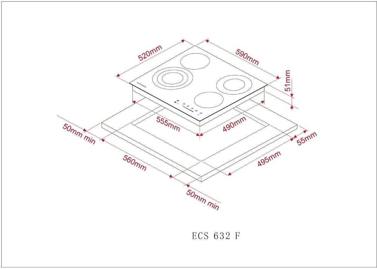 Встраиваемая электрическая панель Kuppersberg ECS 632 F